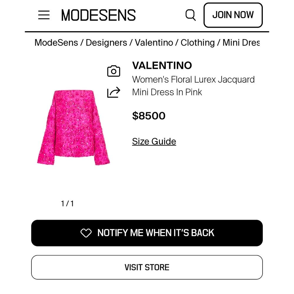 Valentino Lurex Jacquard Sequin Mini Dress Pink PP 2022 RTW Coquette Glam $8500 - Picture 16 of 16